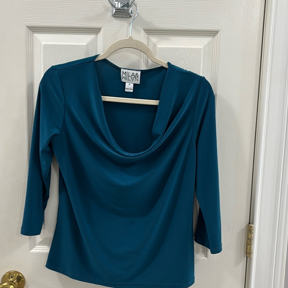 Mila & Milan, cowl neck top.